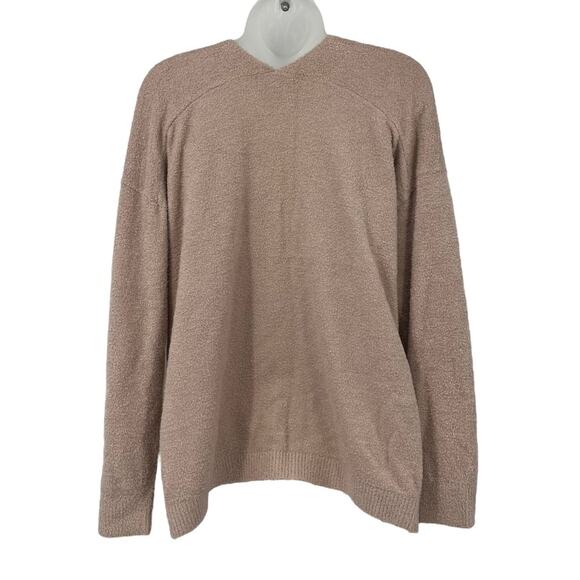 BAREFOOT DREAMS Mauve Pink Cardigan Sweater Cozy Oversized Button Front Small - Picture 3 of 5